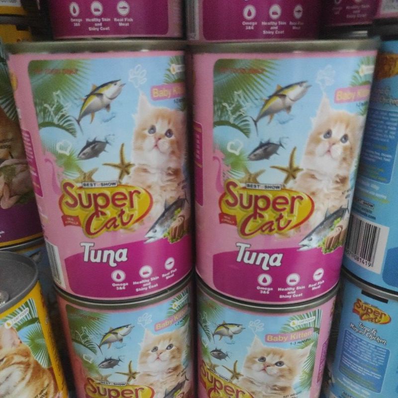 Supercat Kaleng Baby Kitten Tuna 400g Makanan wed food Kucing