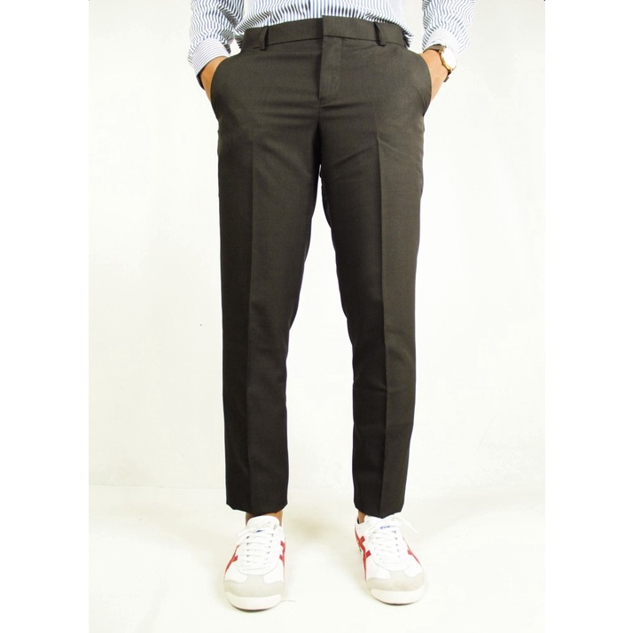 COD Celana Formal Kerja/Kantor Pria JsM Slim Coklat Tua| Celana Bahan | Suit Pants 100% Original Brand