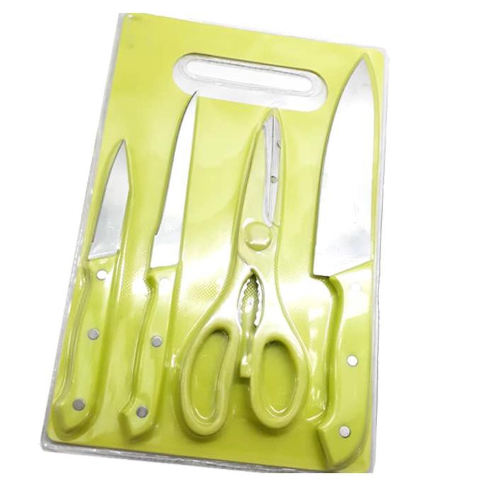 SET PISAU + TALENAN ( 5IN1)  SET PISAU MASAK