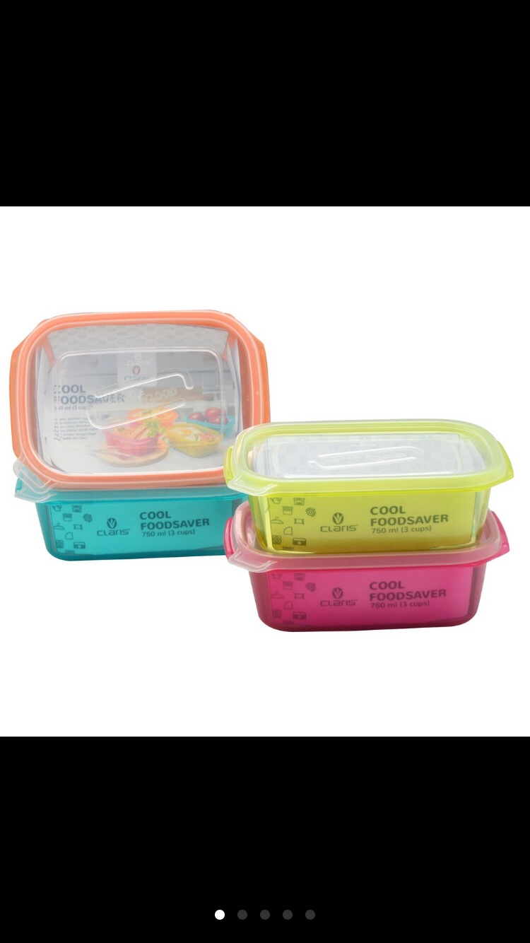 Claris 2728 Kotak Makan Plastik Lunch Box Tempat Makanan Sq Food Saver