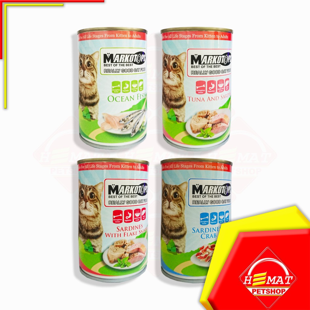 Makanan Kucing Markotops 400 Gram / Wet Food 400 Gram Kaleng