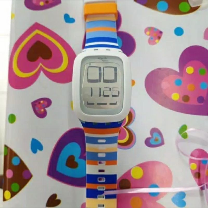JAM TANGAN SWATCH SURS102E COLER PUSHER OEIGINAL SWATCH TOUCHSCREEN TENDONE