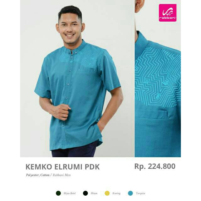 Diskon kemko elrumi rabbani ori / koko lengan pendek/kemko rabbani