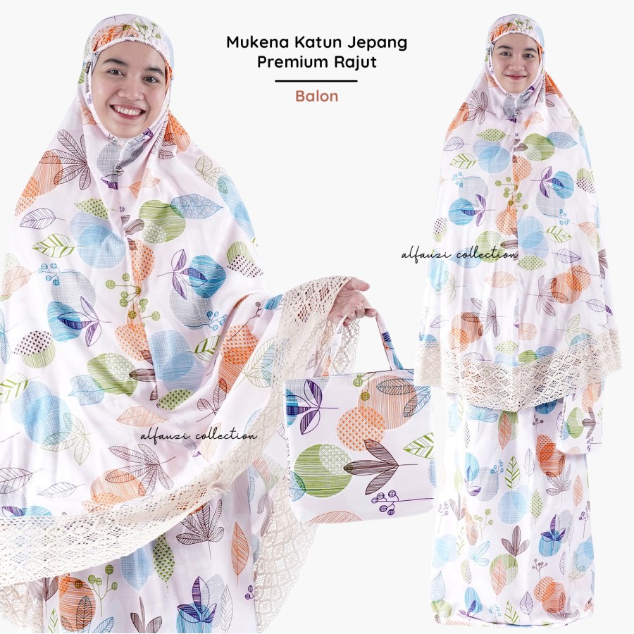 Mukena Katun Jepang Balon Rajut Premium Harga Grosir/Best Seller