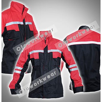 Wearpack Safety // Wearpack Atasan  // Semi Jaket Merah Hitam