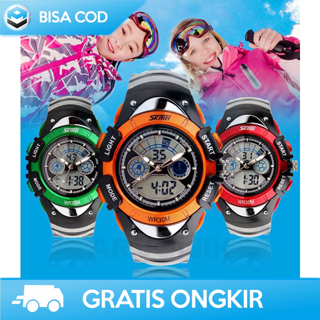 JAM TANGAN ANAK COWOK OLAHRAGA DIGITAL ANALOG SKMEI AD0998 ORI ANTI AIR