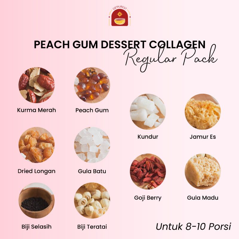 

Peach Gum Dessert Collagen Paket Lengkap Tao Jiao Super GRADE A+