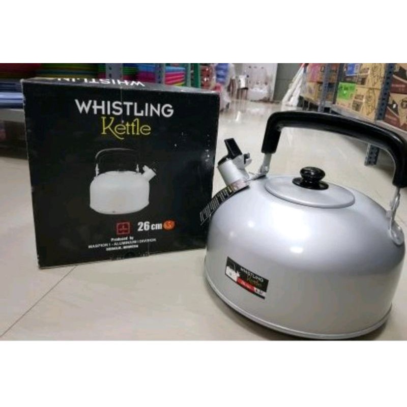 teko siul - ceret bunyi alumunium whisting kettle national maspion  besar 26cm 6.5 L