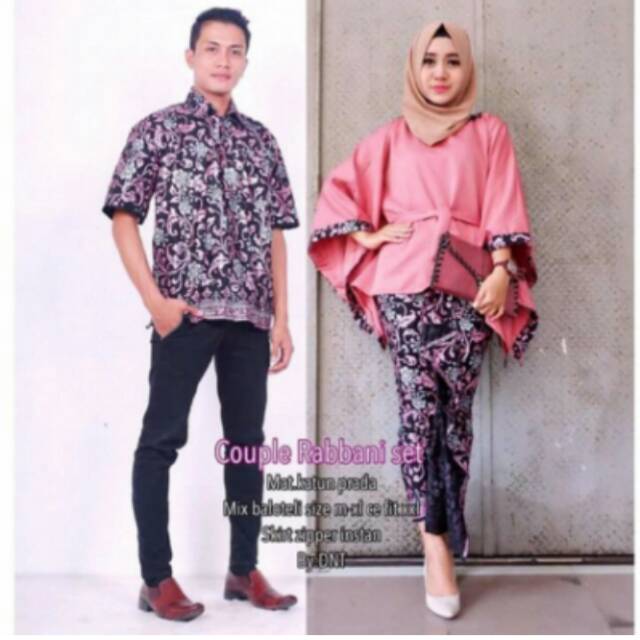 Couple batik sarimbit -pink