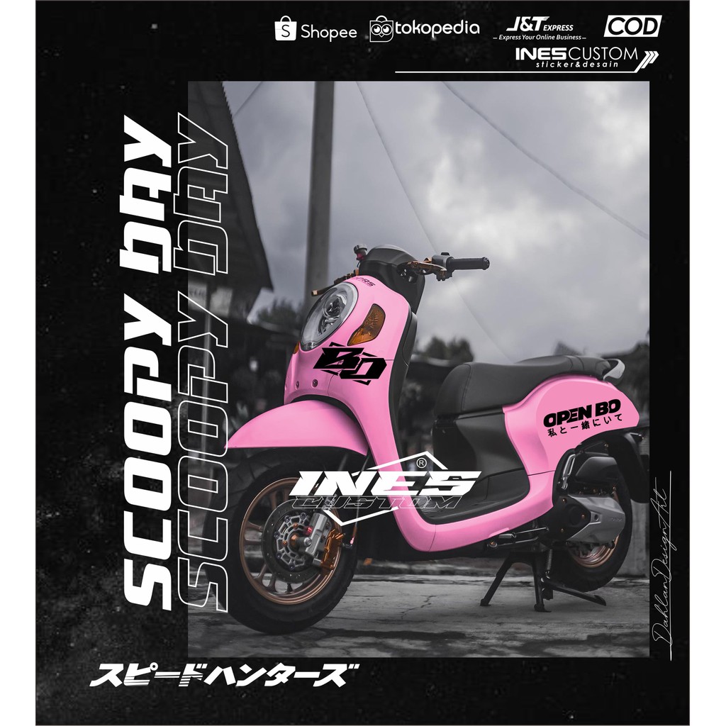 stiker scoopy open bo custom 2 sisi