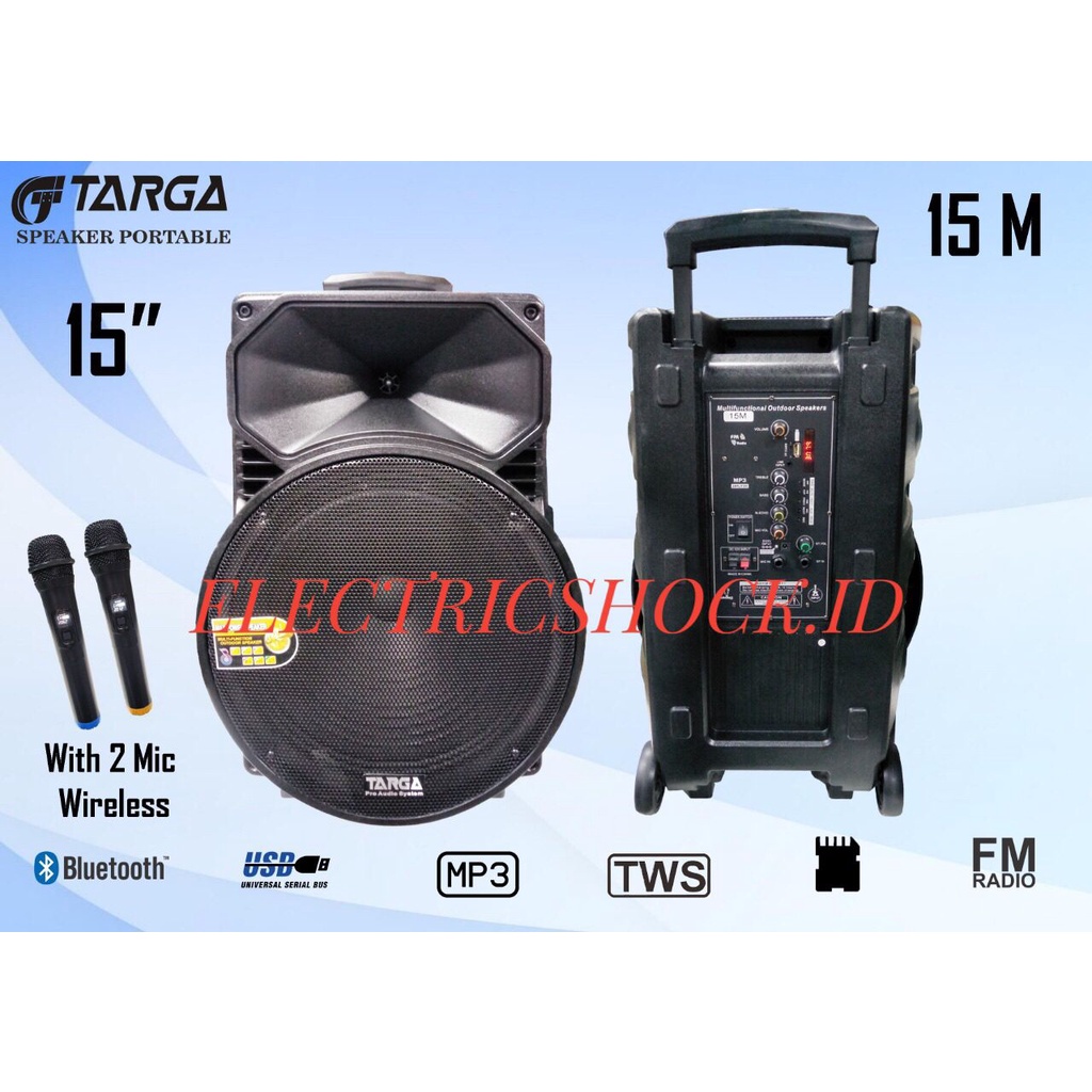 SPEAKER PORTABLE AKTIF TARGA 15M / TARGA 15 M ORIGINAL 15 INCH