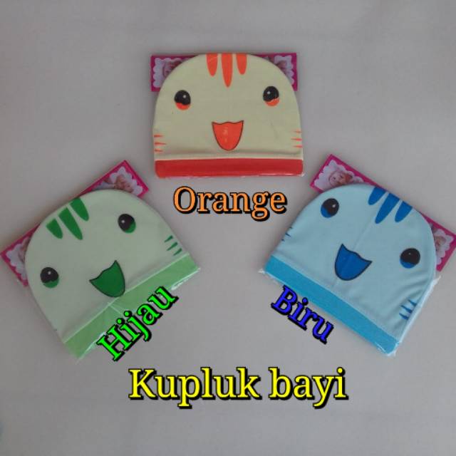 Topi kupluk bayi motif tiger