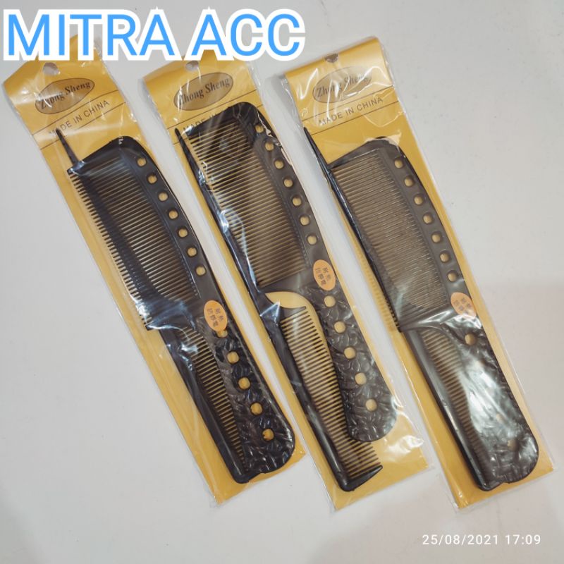 2Pcs/ SET Alat Sisir Rambut/Alat Penata Rambut Black Comb