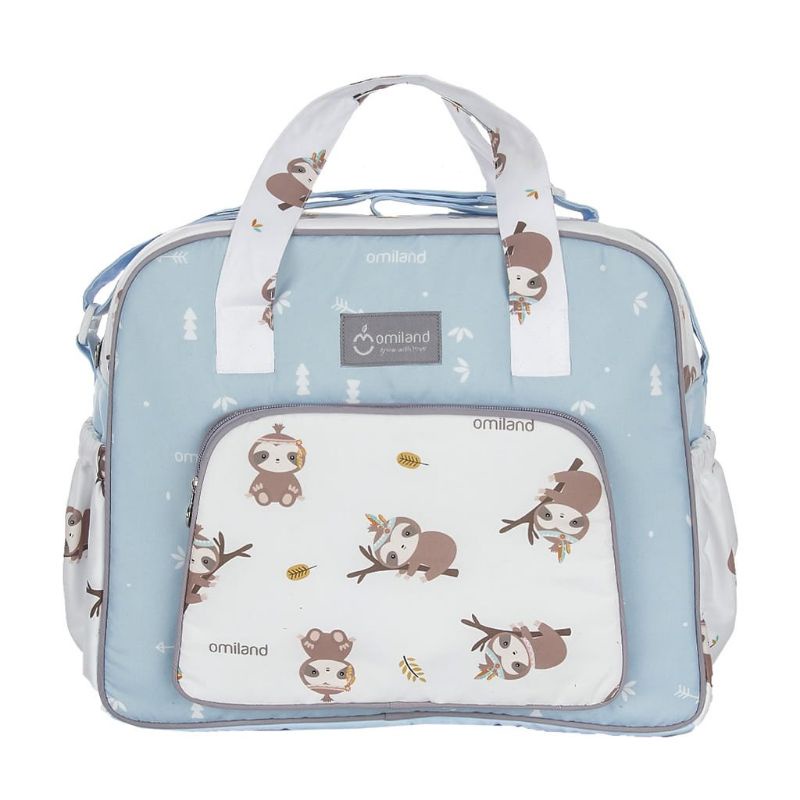 Omiland Tas Bayi Besar Saku Print Sloth Series OB27151-2