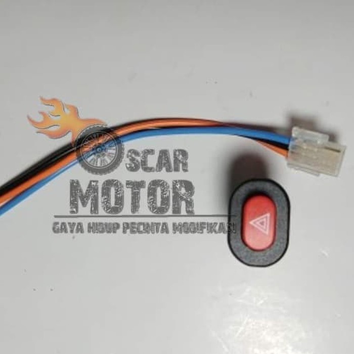 SAKLAR HAZARD TOMBOL SWITCH PUSH BUTON LAMPU LED SEN UNIVERSAL HONDA YAMAHA motor motor