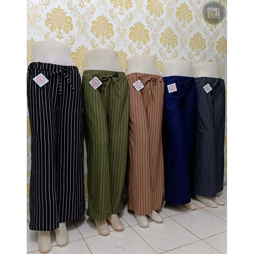 kulot crepe salur panjang random cantik COD/TERLARIS/KULOT VIRAL/BAGGY PANT GARIS GARIS/KULOT STRIPE