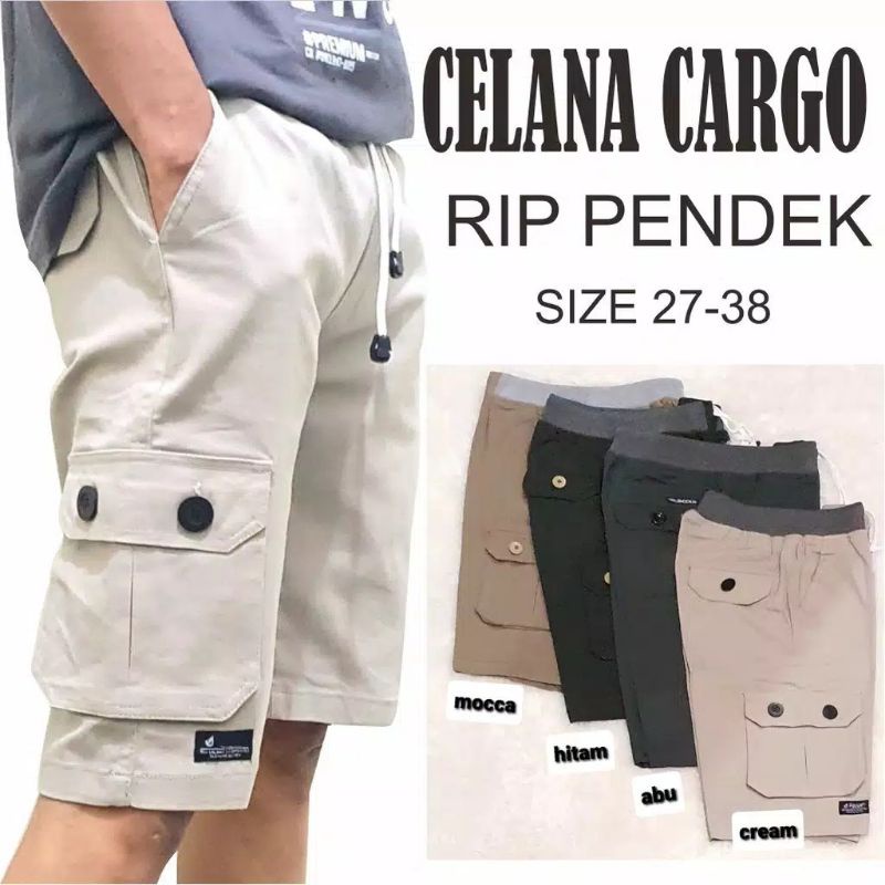 promo celana pendek cargo bahan twill katun non streacth kualitas premium variasi saku kancing dan bordir THRASHER