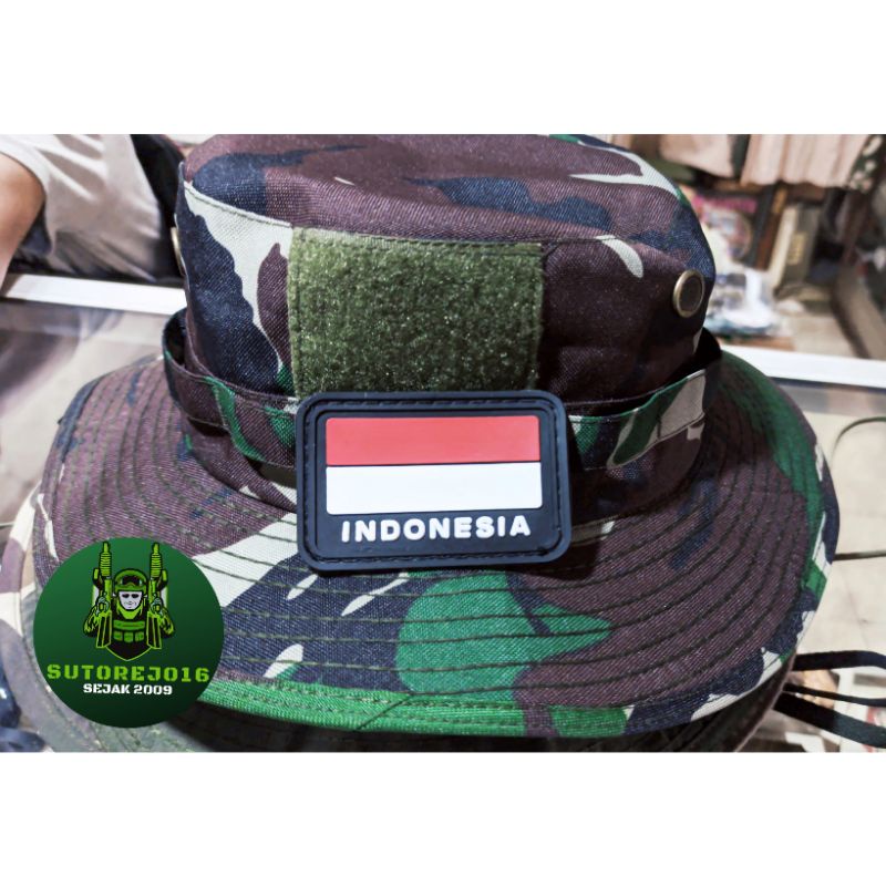 topi rimba tactical loreng malvinas TNI bahan kain veldbed velbet anti air