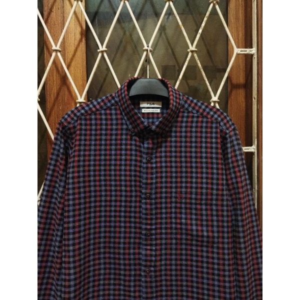 kemeja flannel fila kemeja casual pria murah murah