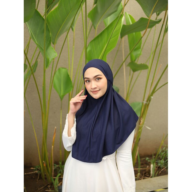 hijab instan khimar bergo maryam bahan kaos size M
