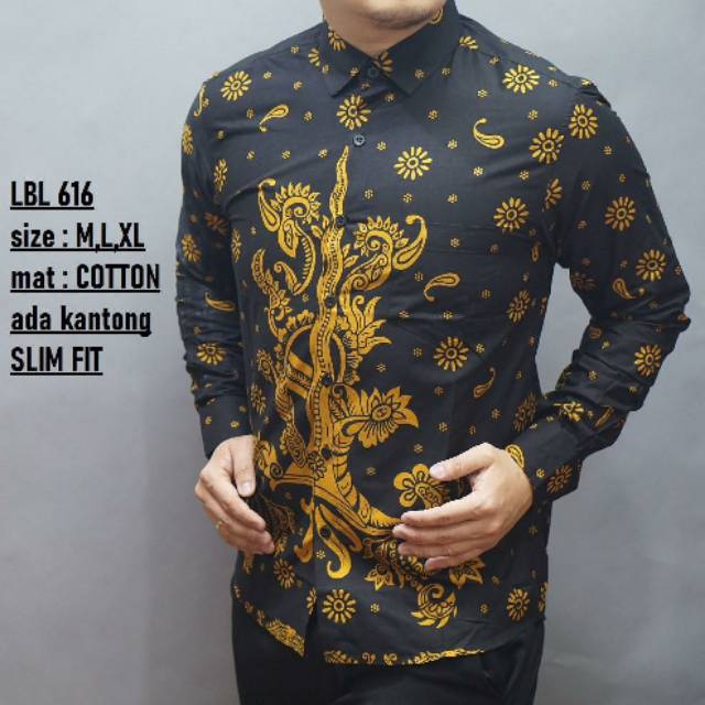 Batik Slimfit Pria Bahan Katun