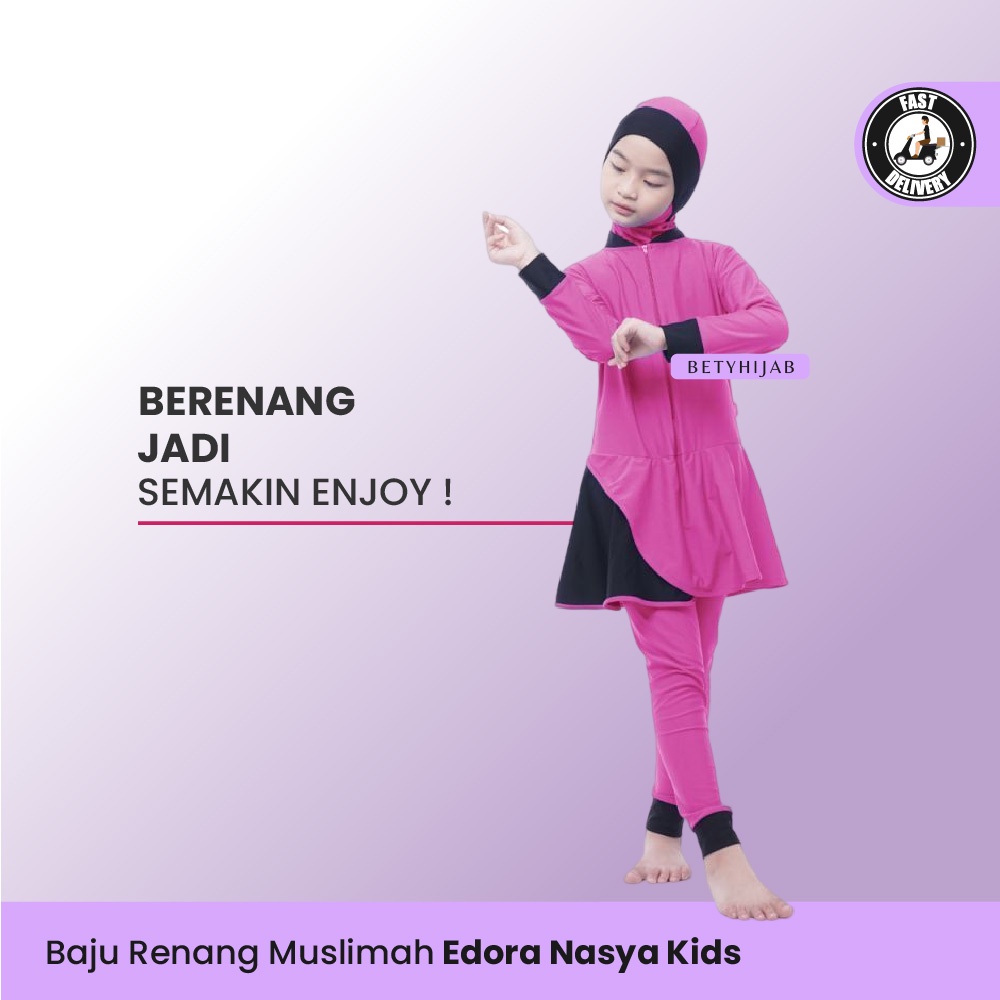 Baju Renang Muslimah Anak SD Edora Nasya Kids