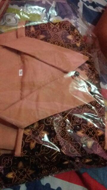 Best Seller!!! Baju Batik Sarimbit Set Gamis Kemeja Lengan Pendek Couple Morena By Titiek Batik