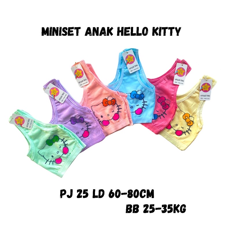 Miniset Anak Perempuan Cewek SD SMP ABG Remaja BH Beha Bra Remaja Mini Set Anak Perempuan Hellokitty