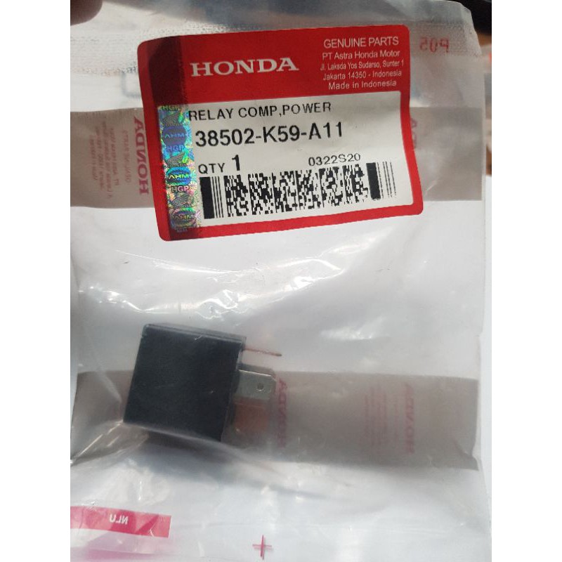 38502-K59-A11 RELAY POWER RELAY KAKI LIMA