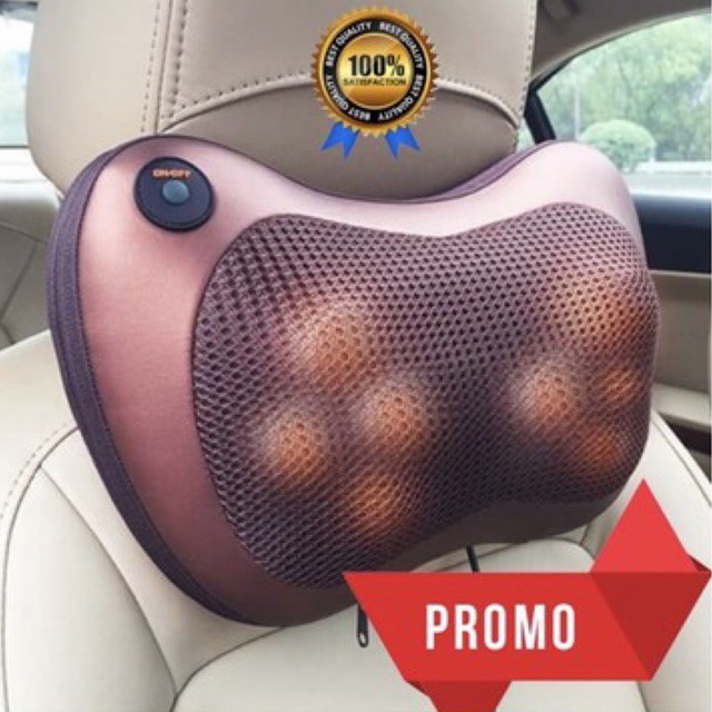 ALAT PIJAT CAPEK PEGAL MASSAGE PILLOW/BANTAL PIJAT 8 KEPALA BOLA PORTABLE CAR &amp; HOME/SHIATSU LEHER