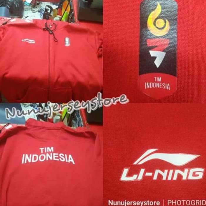 Jaket Hoodie Zipper Timnas Indonesia Badminton Bulu Tangkis New 1