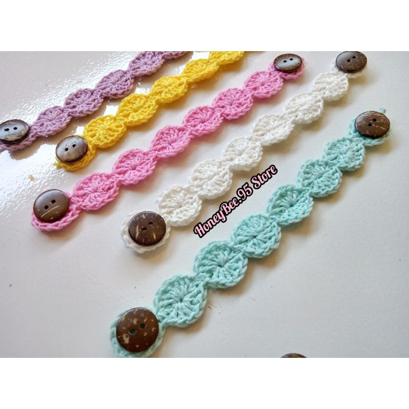 Konektor Masker Rajut BTB | Konektor Masker Tanpa Bunga | Konektor Masker Rajut Simpel