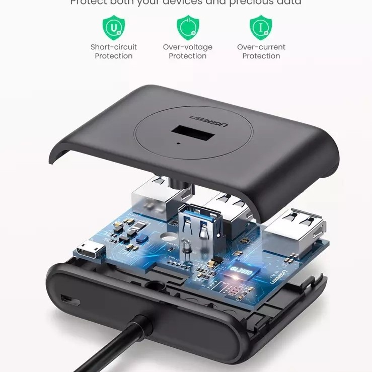 UGREEN USB Hub 3.0 4Port USB 5GBPS Speed Transfer Original Ugreen