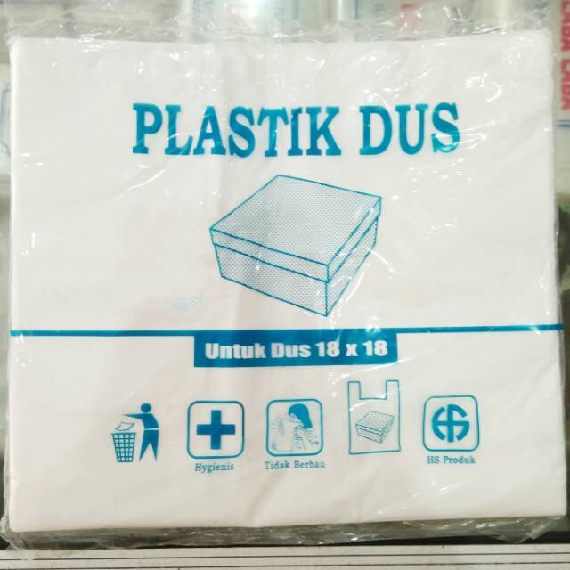 Kantong plastik Kresek putih dus 18x18 / 20x20 / 22x22 cm
