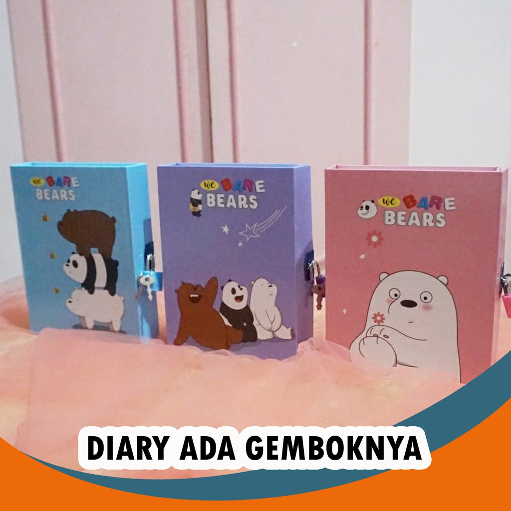 

DIARY GEMBOK WE BARE BEARS UKURAN A6 BUKU HARIAN NOTEBOOK 3 VARIAN PANPAN GRIZZLY ICE BEAR BERUANG