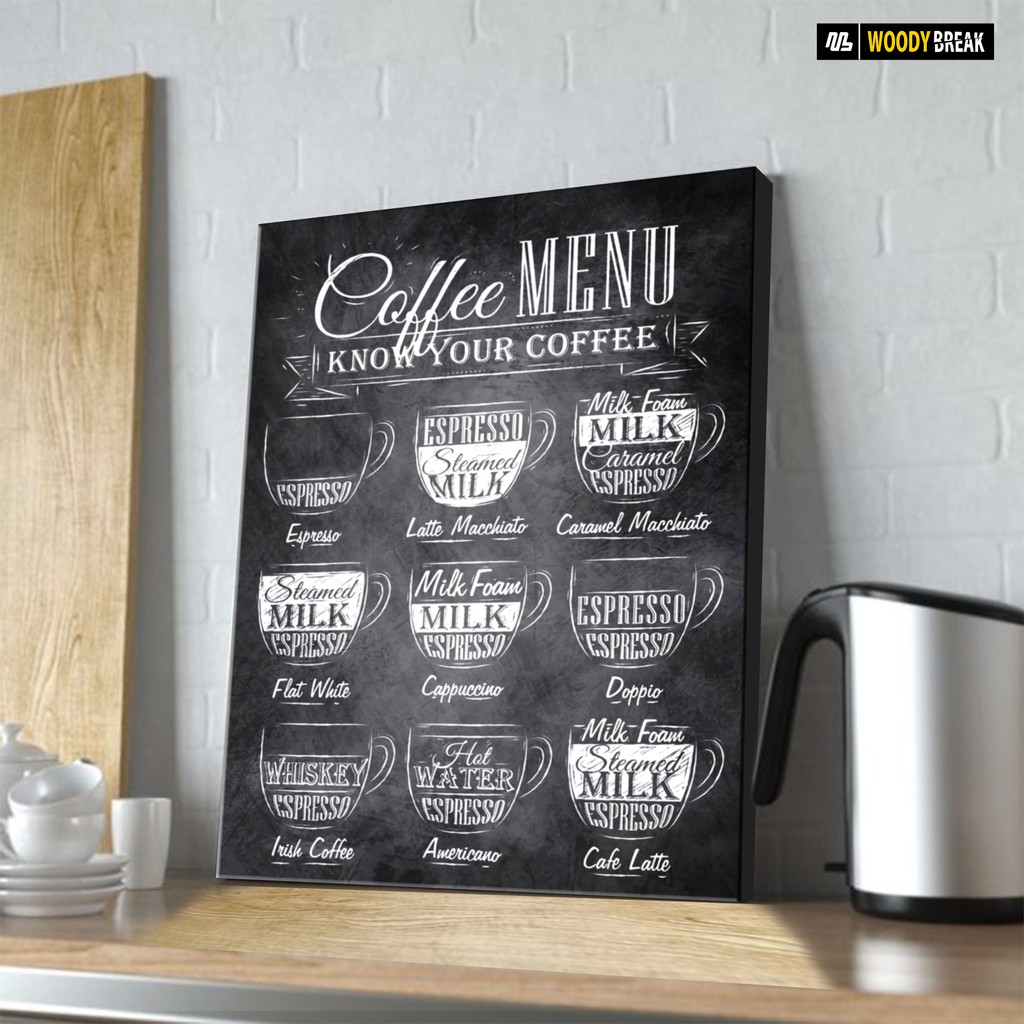 Poster Kayu Kopi Hiasan Dinding