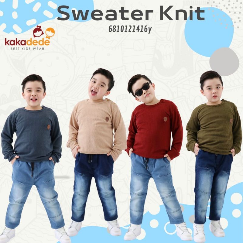 TERBARU‼️SWEATER KNIT RAJUT PREMIUM BY KAKADEDE KKDD sweater knit by kkdd size 5 tahun - dewasa