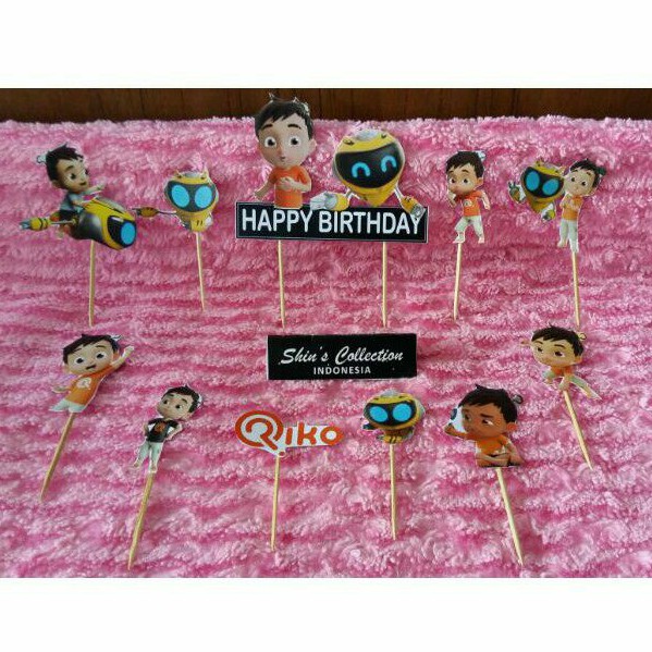 Cake topper Riko the series 1 set isi 11 pcs