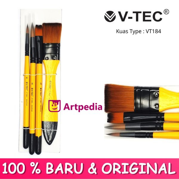 

Dijual V-Tec Brush VT-184 Set 4 - Kuas Lukis Set 4 - Kuas V-Tec Diskon