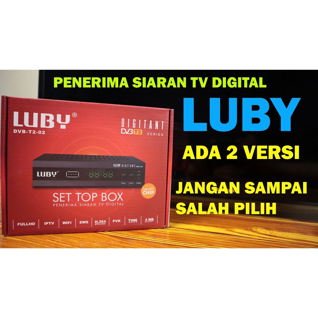 Set Top Box Luby DVB-T2-02 Full HD 1080p SNI STB TV Digital Receiver - STB Luby / TV Box BISA COD