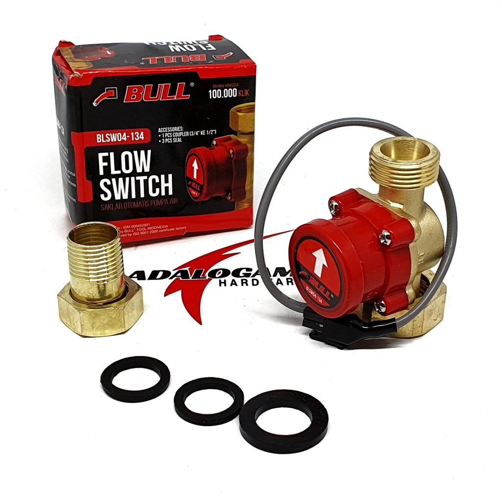 BULL Otomatis Pompa Air Dorong - Flow Switch 3/4 inch Booster Pump