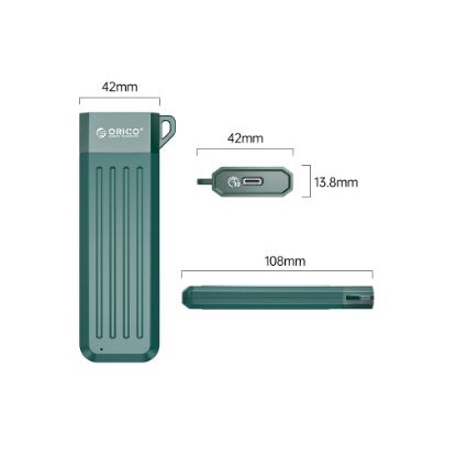 Ssd m2 enclosure orico Nvme usb3.1 type-c 10Gbps up 4tb 2280 mm2c3-g2 - casing m.2 m-key nvmexternal mm2-c3 g2