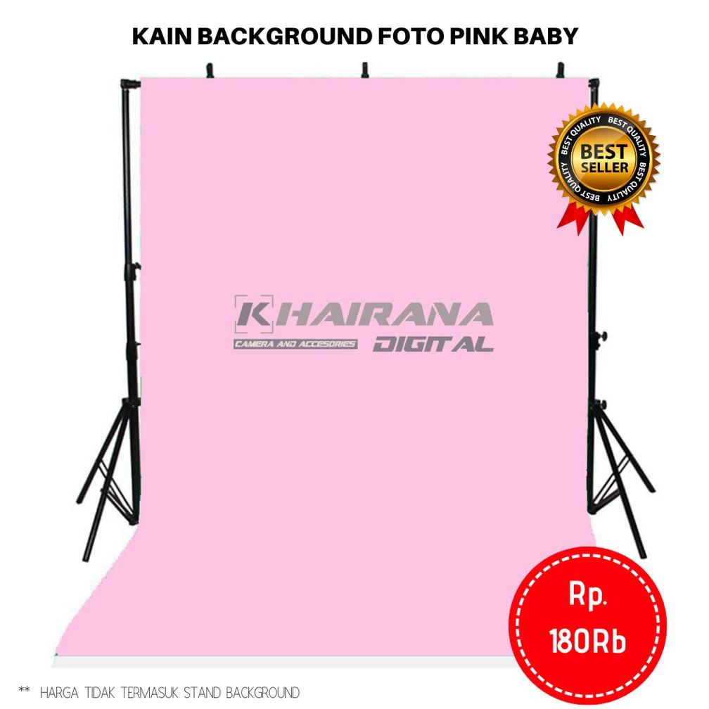Kain Background Backdrop latar layar alas Studio Foto 3meter -PINK POLOS Baby-