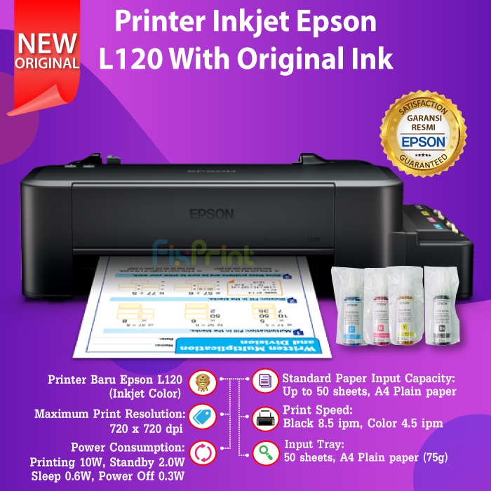 Printer Epson L121 L 121 Pengganti Printer Epson L120 InkTank Pabrik GARANSI