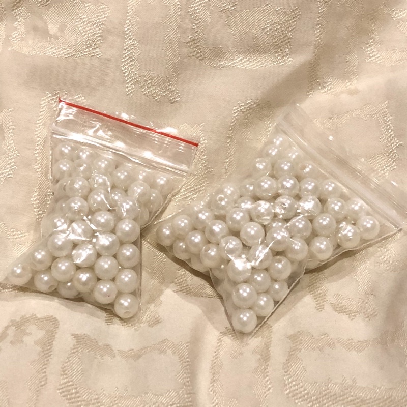 Mutiara sintetis (MUTSIN) ringan putih, 8mm