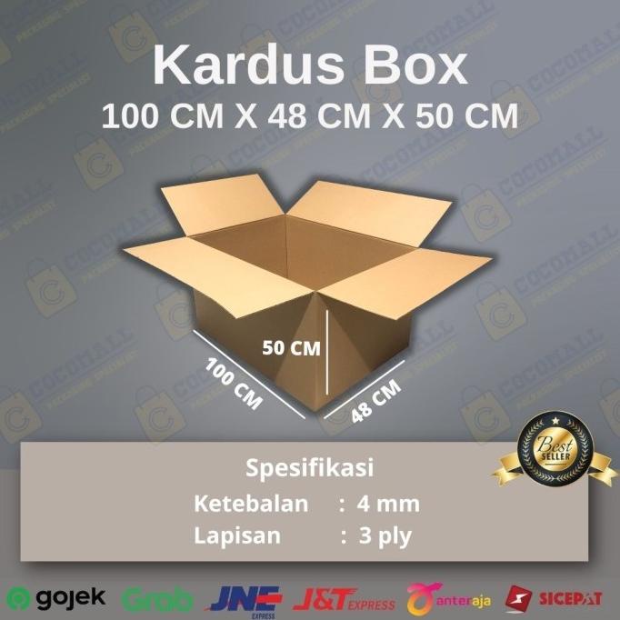 

KARDUS KARTON BOX POLOS JUMBO BESAR UKURAN 100 x 48 x 50 CM