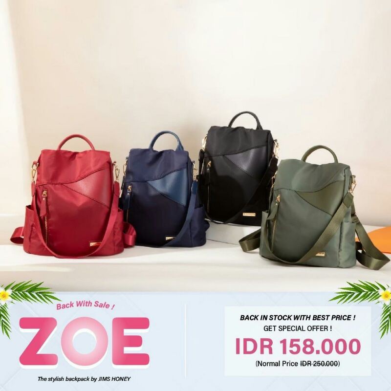 ZOE BACKPACK JIMS HONEY ORIGINAL / TAS RANSEL JH