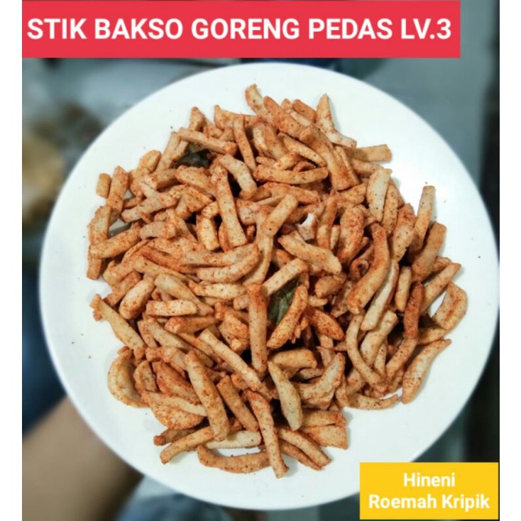 

500gram Stik Basreng Pedas Bakso Goreng Hot Spicy Snack Kekinian