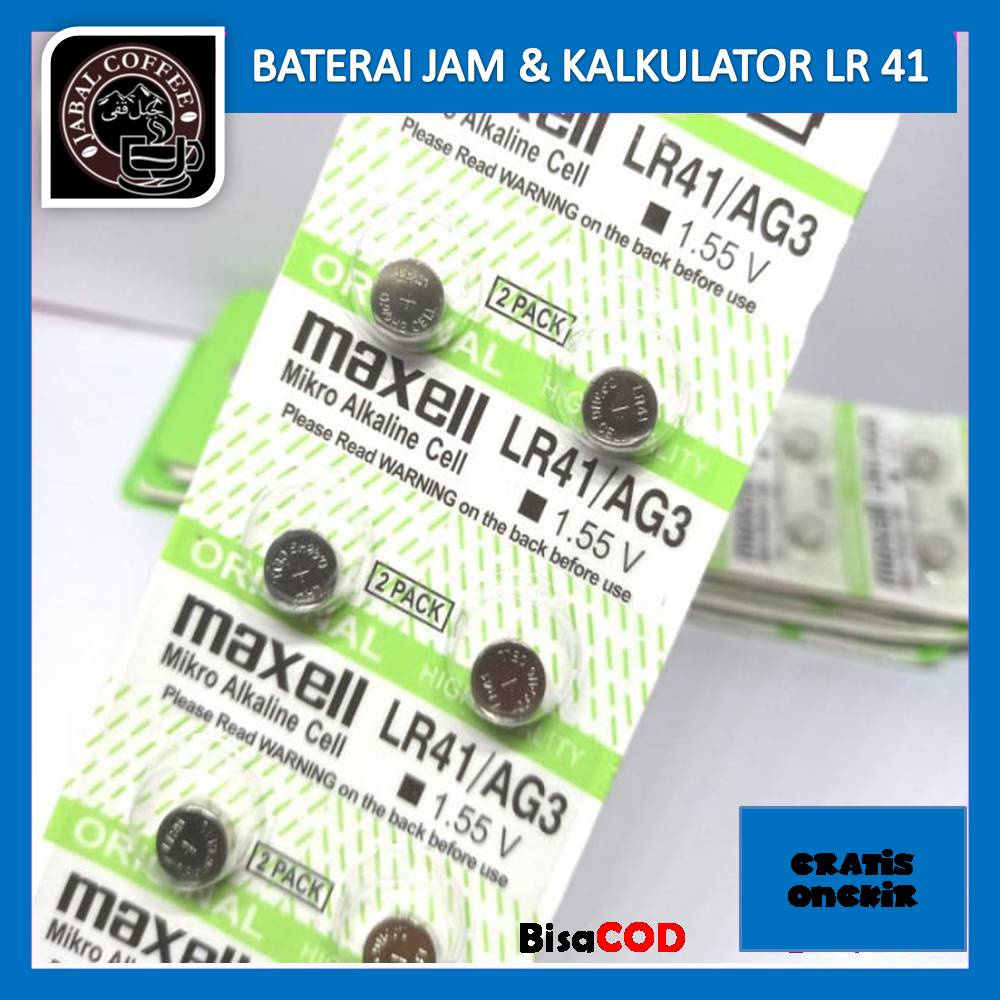 Baterai Maxel LR41 SR41 AG3 G3 Hijau / Baterai Jam Kancing Bulat Hijau AG3 016