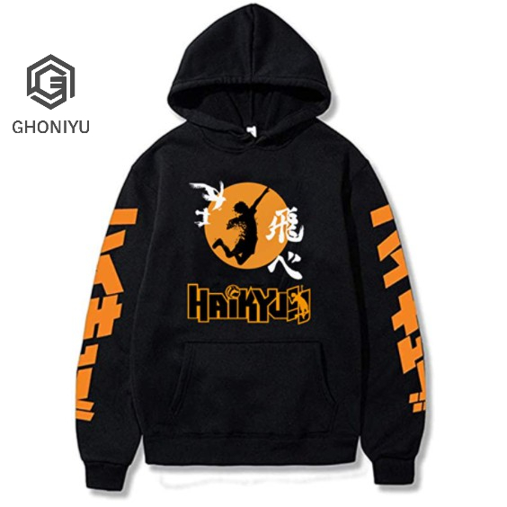 JAKET SWEATER ANIME HOODIE HAIKYUU TIM KARASUNO ICS COSPLAY KAGEYAMA HINATA PREMIUM